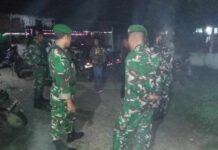 Patroli Malam Koramil 08/Bangun dan PPM Membawa Senyum dan Rasa Aman di Hati Warga.