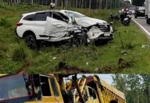 Tabrakan Beruntun di Jalinsum Siantar–Medan, Toyota Rush Ringsek, Truk Trailer Terbalik