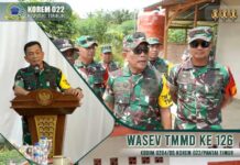 Danrem 022/PT Turun Langsung Dampingi Tim Wasev Mabesad, Pastikan Program TMMD ke-126 Kodim 0204/DS Berjalan Optimal