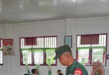 Babinsa Koramil 05/Serbelawan Dukung Program Makan Bergizi Gratis, Wujud Kepedulian untuk Generasi Sehat dan Cerdas