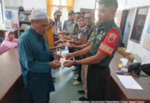 Babinsa Koramil 16/Panei Tonga Hadiri Penyaluran BLT DD di Nagori Bosar