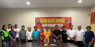 Intel kodim kolaborasi dan sat narkoba polres tangkap di duga bandar narkoba di siantar