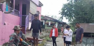 BABINSA KORAMIL 03/SIANTAR SELATAN AJAK WARGA SUKARAJA GOTONG ROYONG BERSIHKAN SALURAN IRIGASI