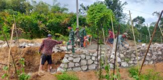 Satgas TMMD ke-127 Tancap Gas Bangun Tembok Penahan Jalan di Bahapal, Cegah Longsor dan Amankan Akses Warga