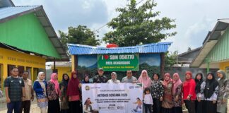 Literasi Ekologi Pasca Bencana, FISIP USU Edukasi Siswa SDN 050770 Paya Bengkuang Hadapi Risiko Banjir